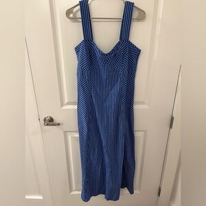 Madewell blue striped cotton dress